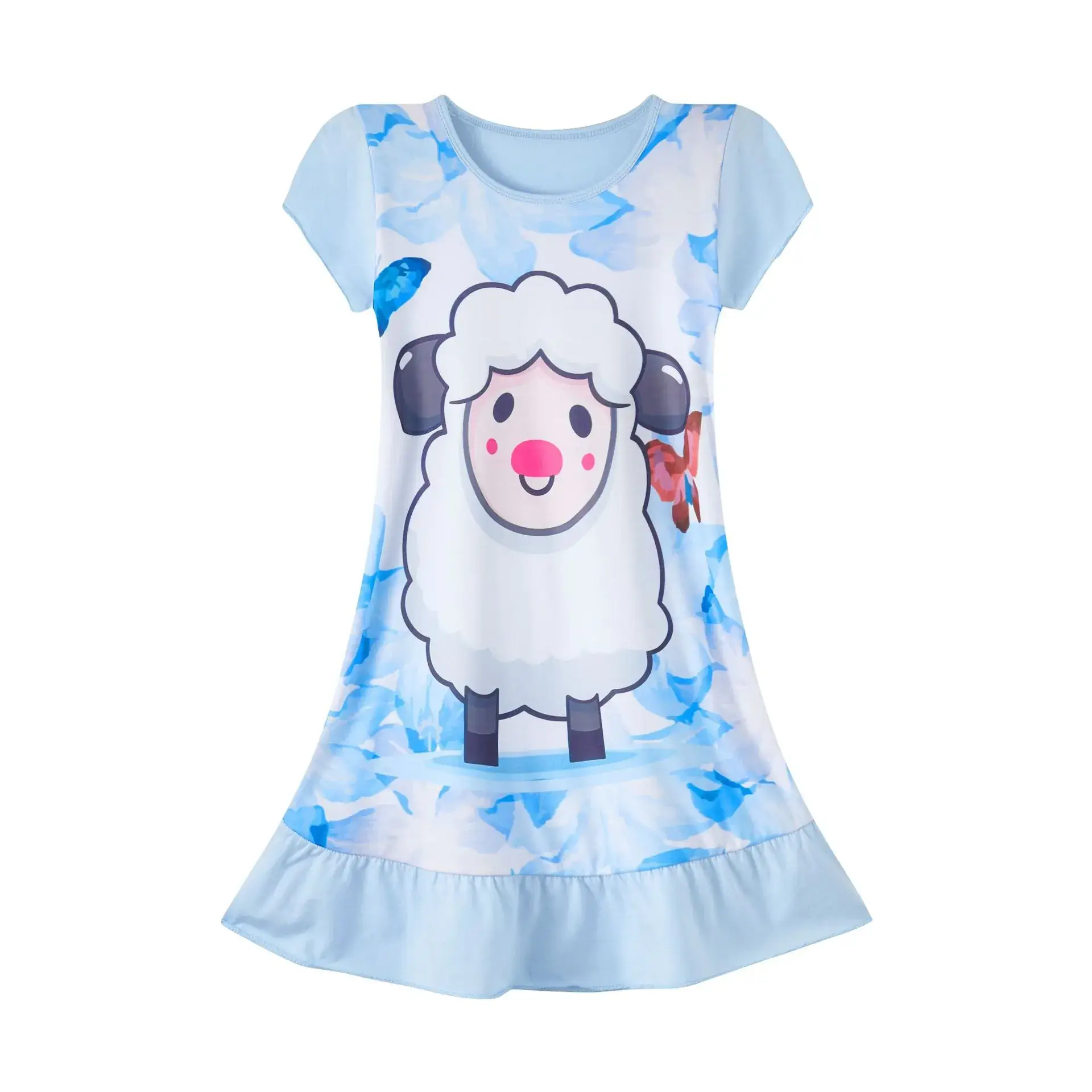 Girls Pink Frozen Print Nightgown Dress - Image 24