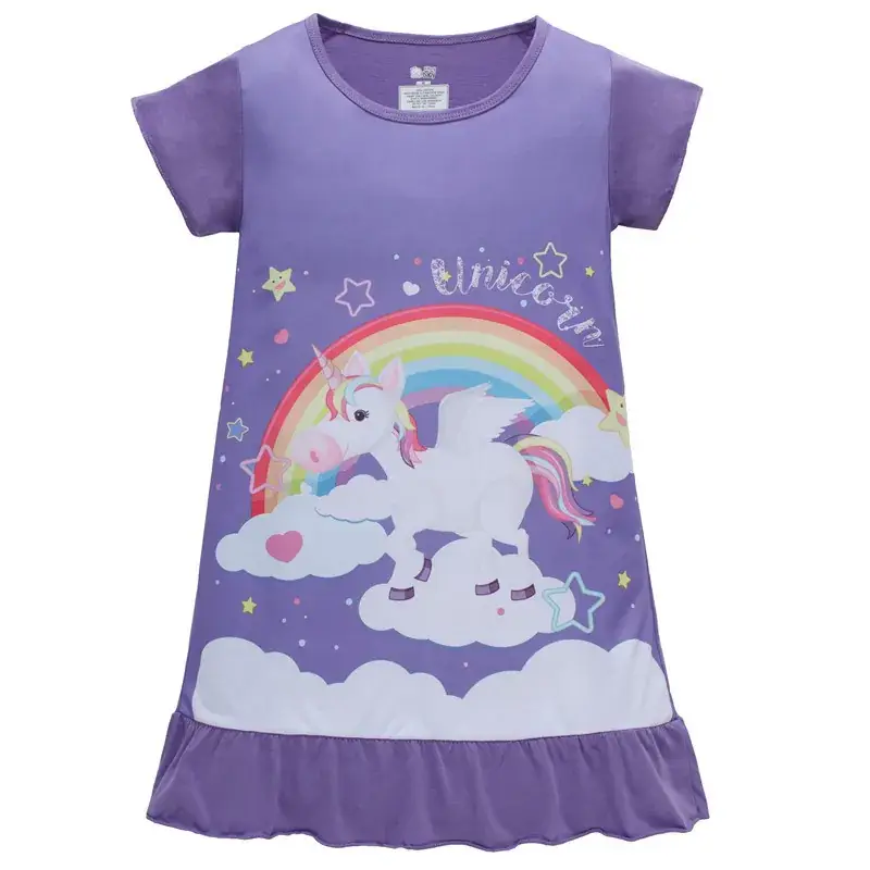 Girls Pink Frozen Print Nightgown Dress - Image 2