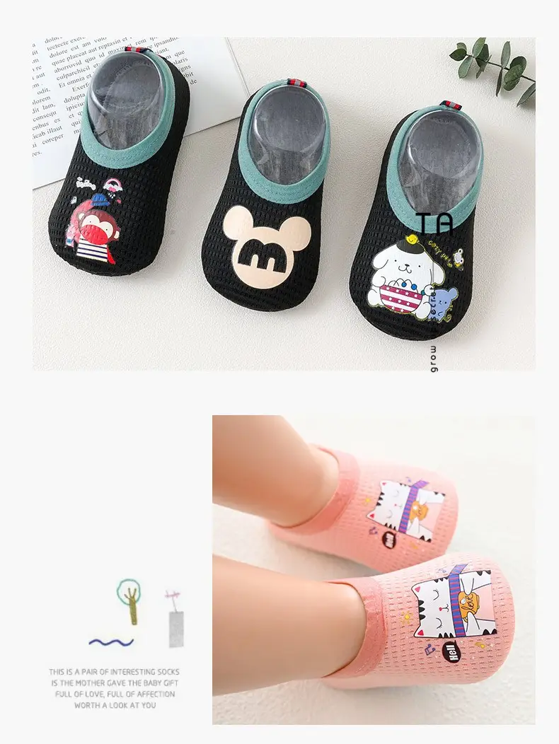 Pink Duck Print Baby Floor Socks for Toddler Girls β feature 13