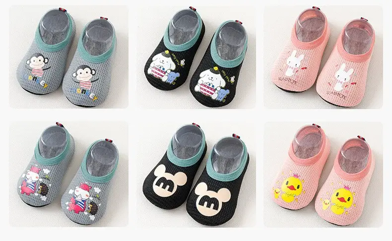 Pink Duck Print Baby Floor Socks for Toddler Girls β feature 5