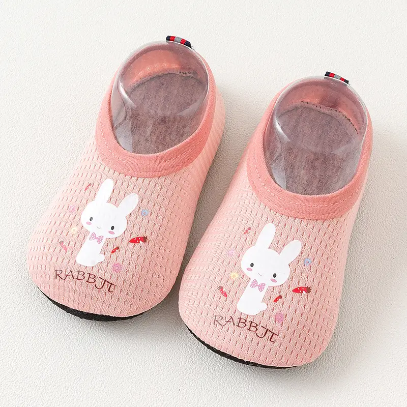 Pink Duck Print Baby Floor Socks for Toddler Girls - Image 5