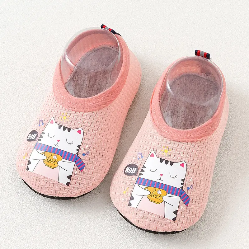 Pink Duck Print Baby Floor Socks for Toddler Girls - Image 6