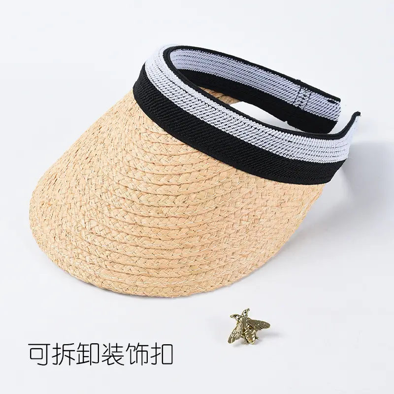 Celebraity Straw Sun Hat with Butterfly Decor - Image 2