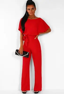 Black Lace-Up Button Jumpsuit Women 2019 Spring Summer - Image 2