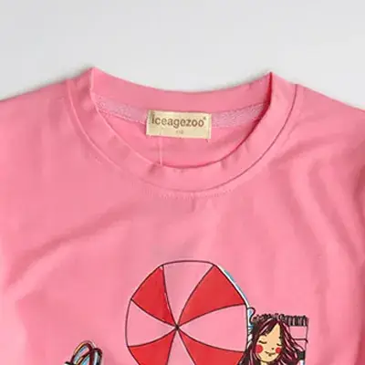 Pink Cotton T-Shirt for Girls Boys Summer Casual Wear - Image 8