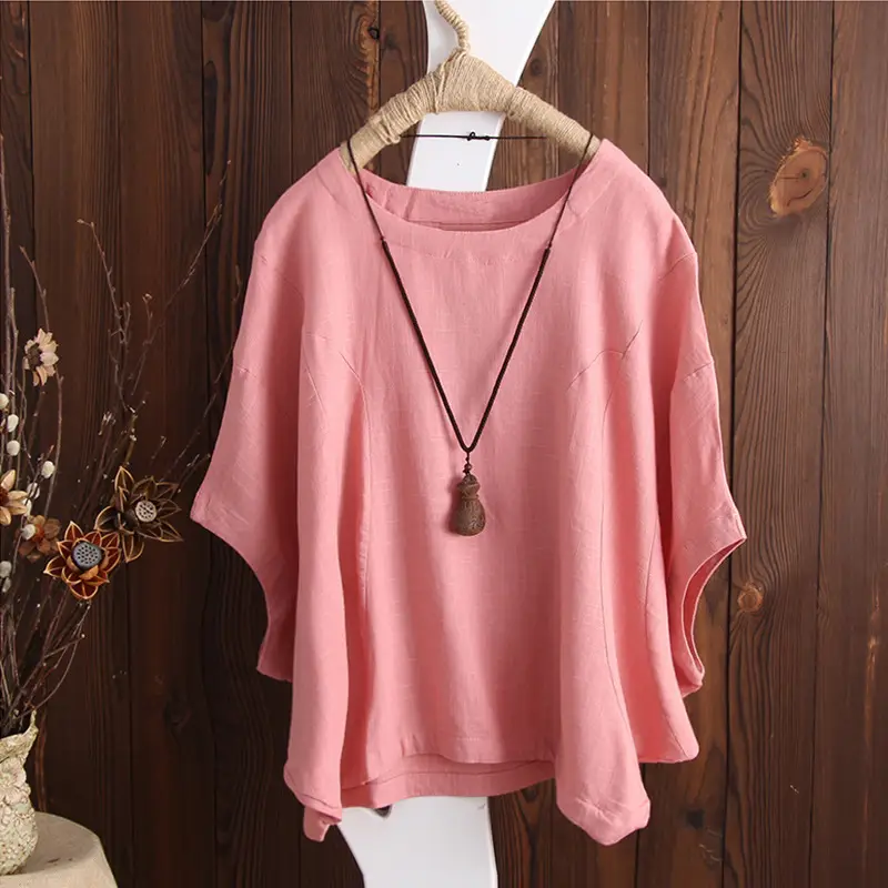White Off-Shoulder Cotton T-Shirt Large