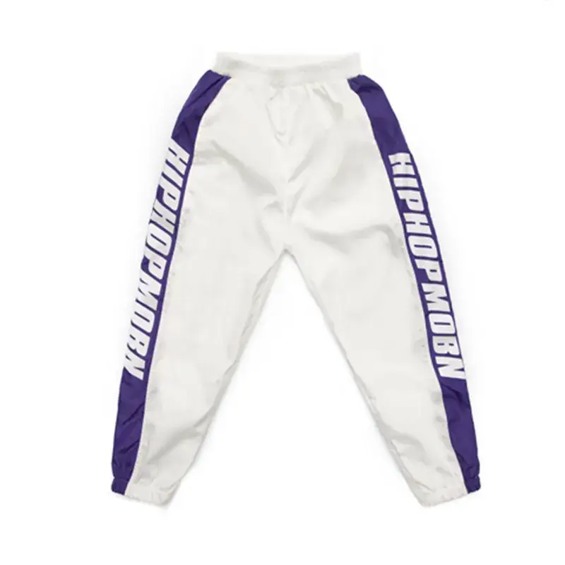 Children's Black Neon Cargo Pants Casual Dance Pants