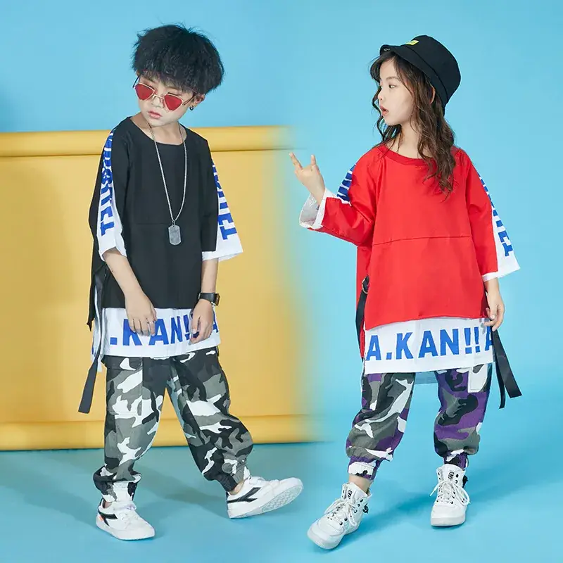 Girls Camouflage Hip Hop Dance Pants Summer - Image 7