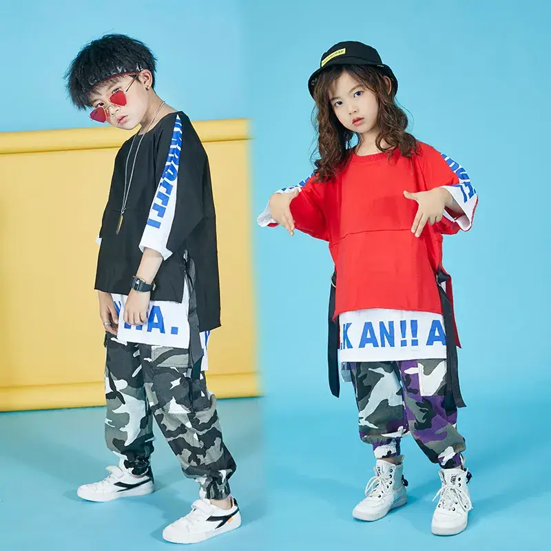 Girls Camouflage Hip Hop Dance Pants Summer - Image 9