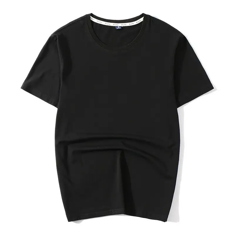 Large Size Men's Ice Cool Cotton T-Shirt Black - Image 13