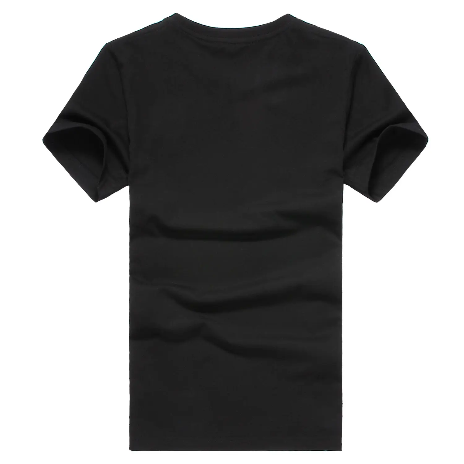 White Cotton Round Neck T-Shirt for Men - Image 5