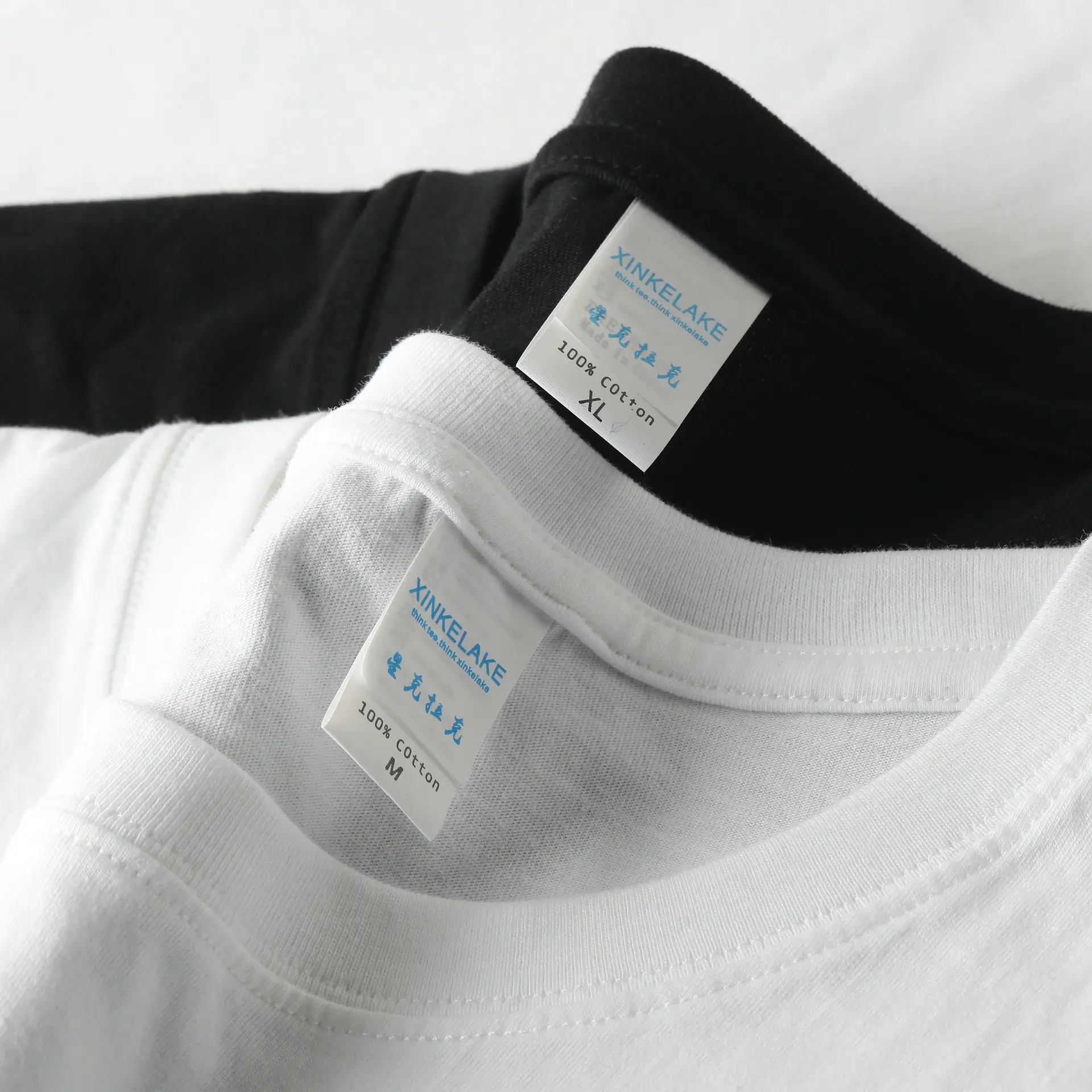 White Cotton Round Neck T-Shirt for Men - Image 6