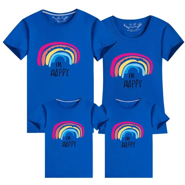 Pink Rainbow 24-Year Family Cotton T-Shirt Set