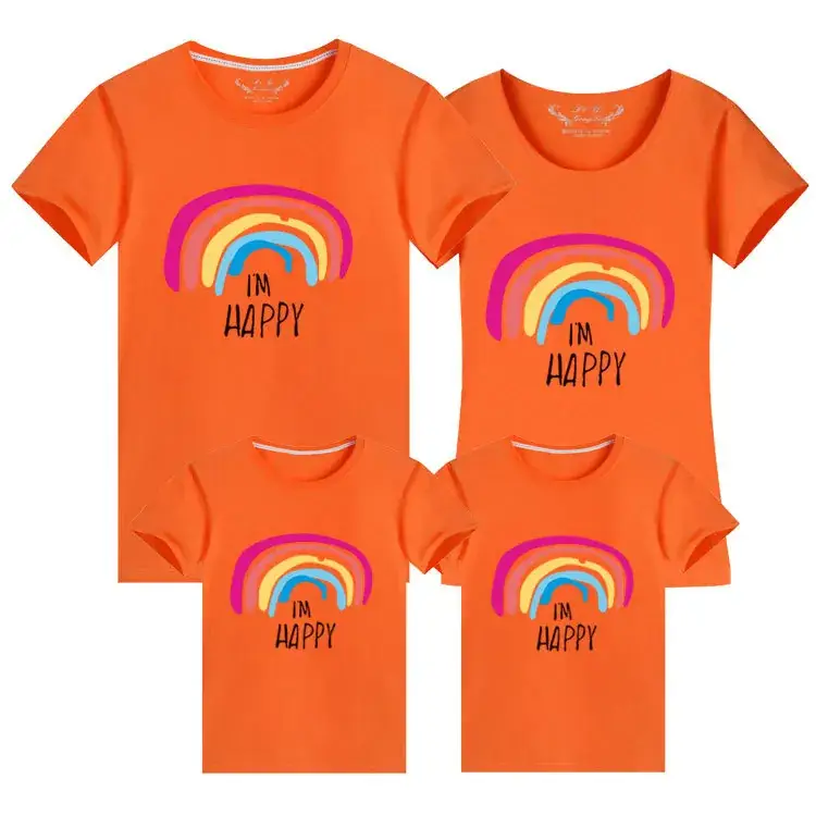 Pink Rainbow 24-Year Family Cotton T-Shirt Set