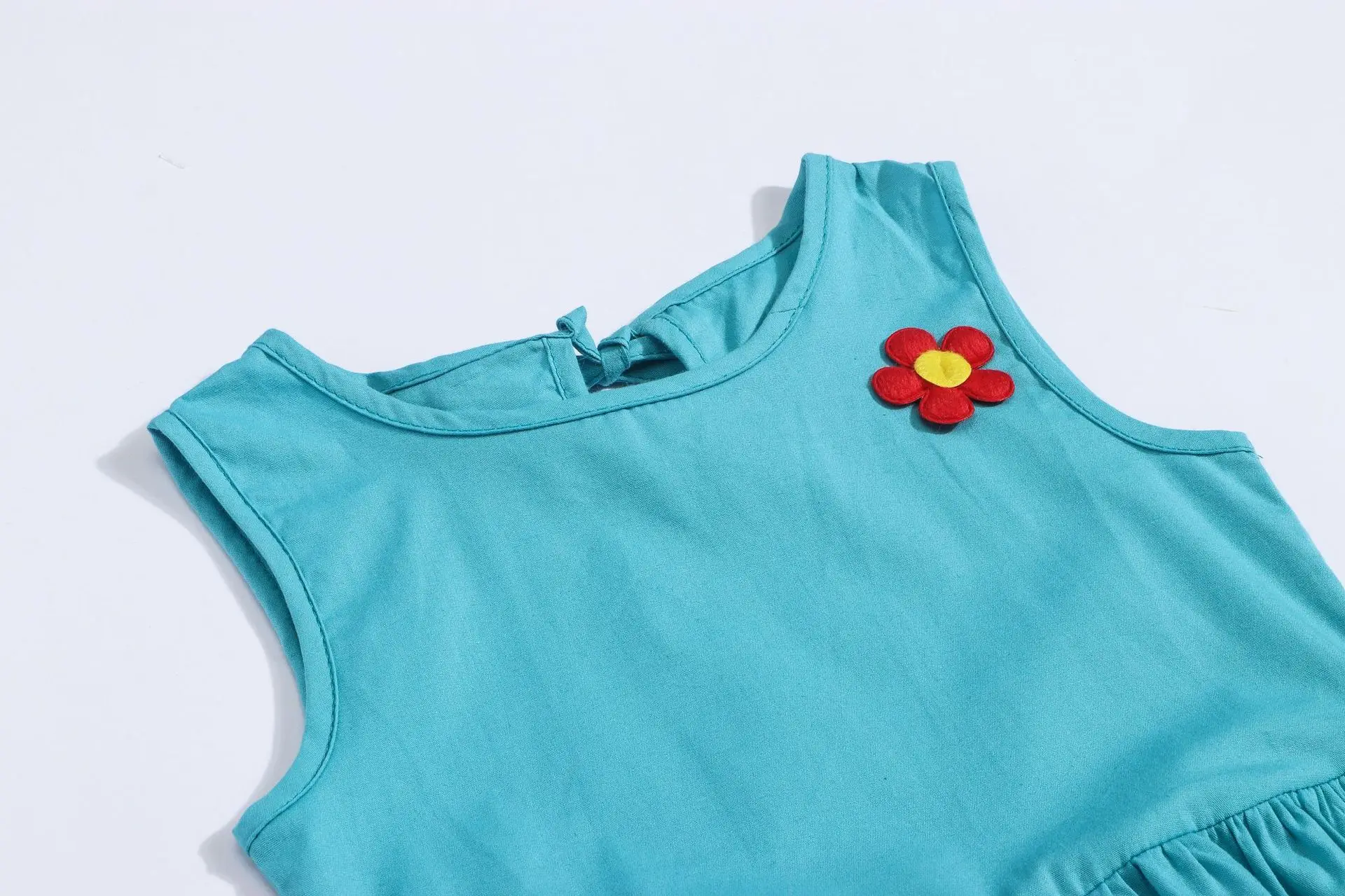 2025 Summer Girls Cotton Sleeveless Dress Cherry Print — feature 13