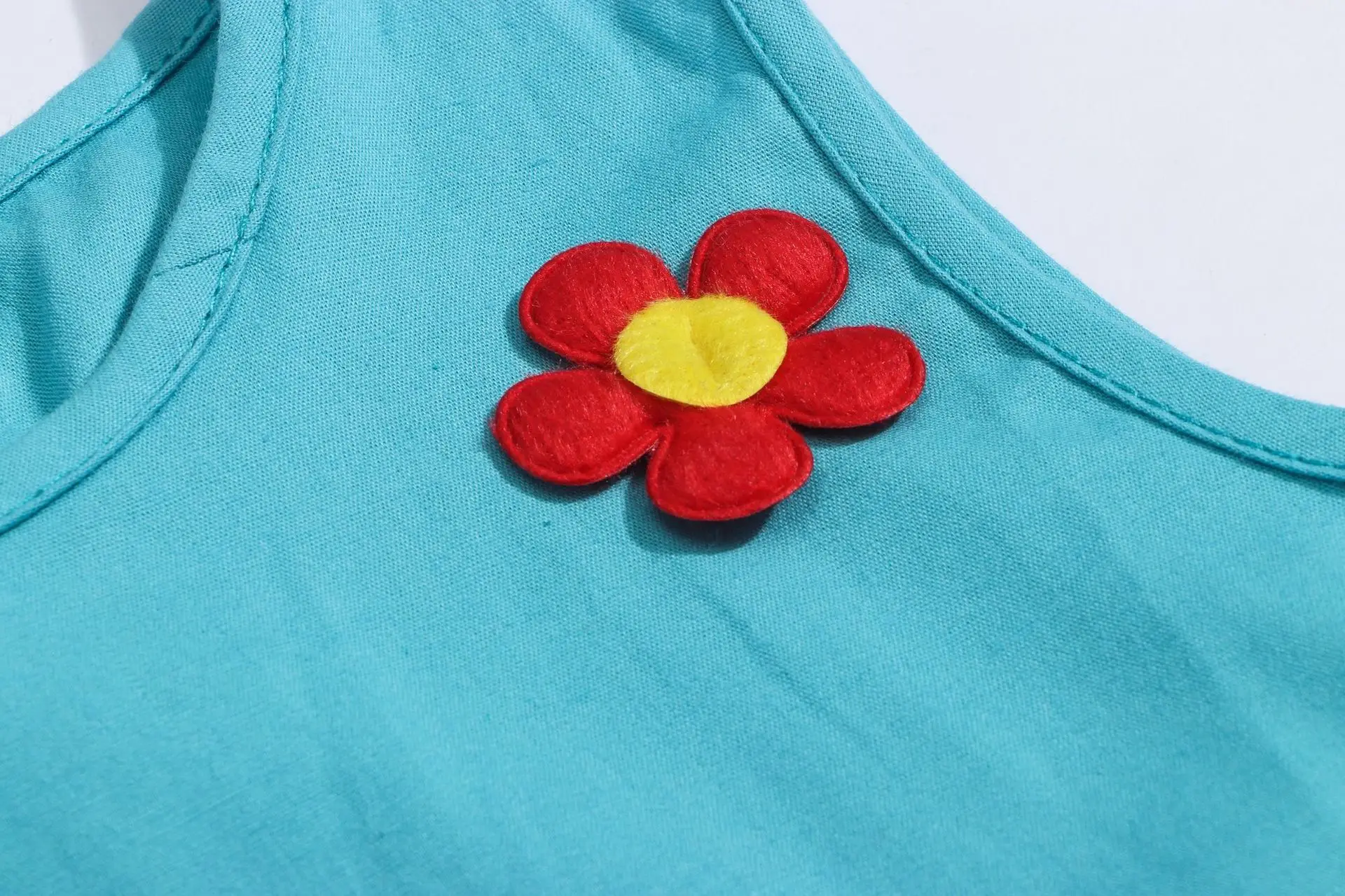 2025 Summer Girls Cotton Sleeveless Dress Cherry Print — feature 14