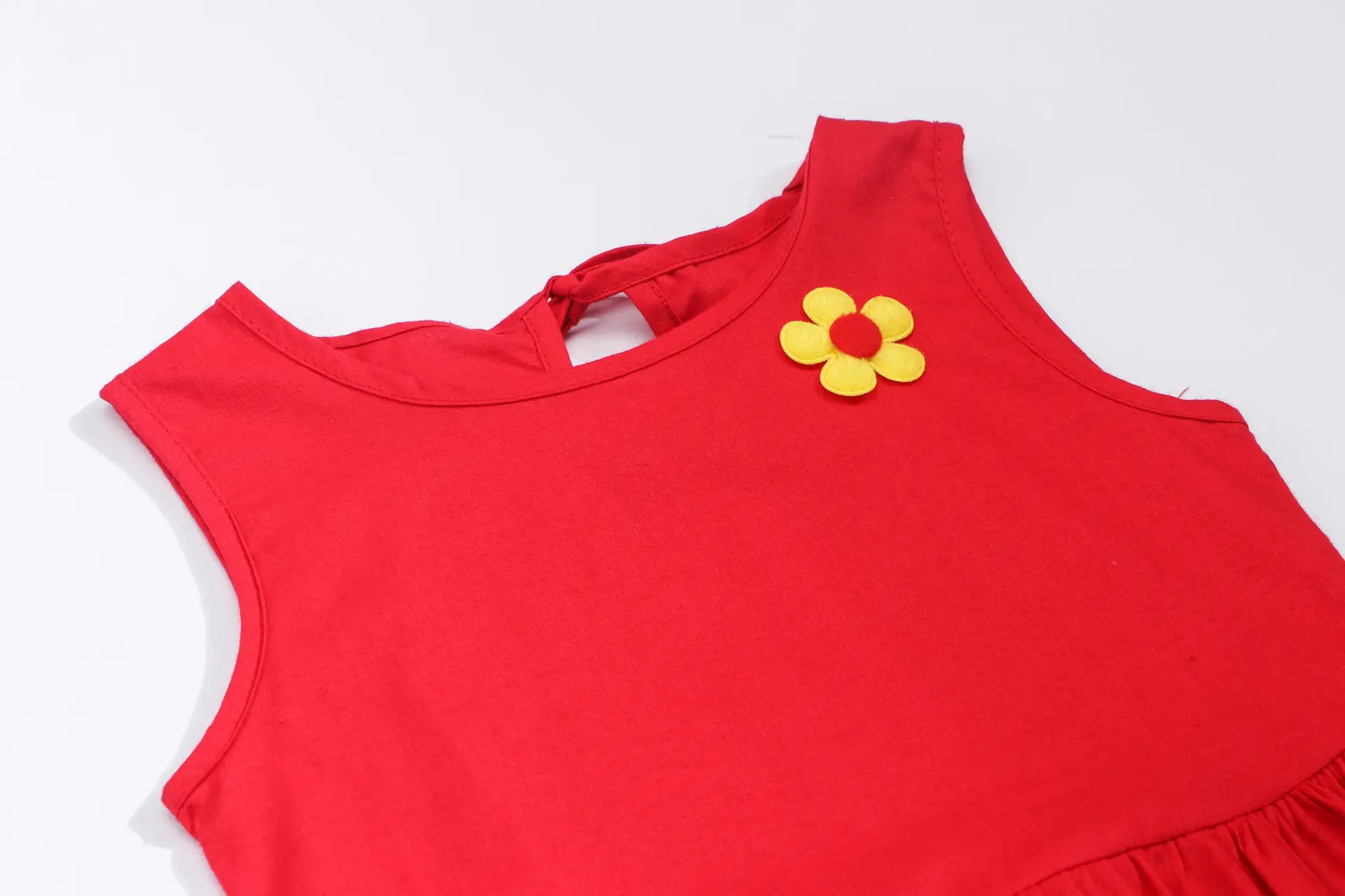 2025 Summer Girls Cotton Sleeveless Dress Cherry Print — feature 7