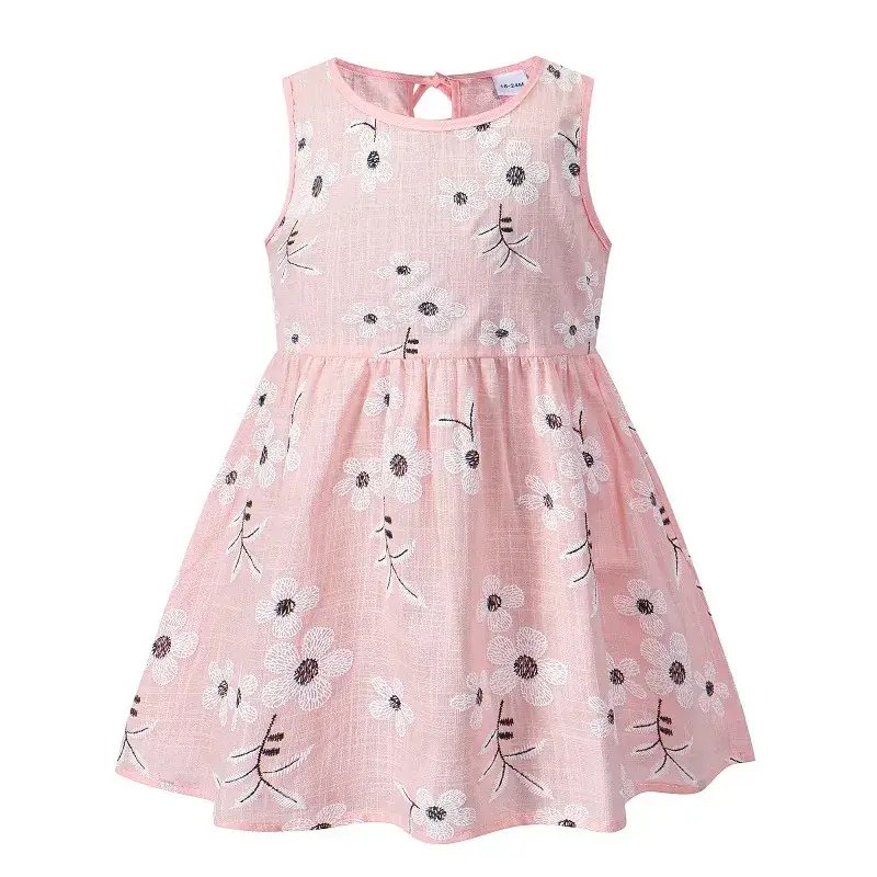 2025 Summer Girls Cotton Sleeveless Dress Cherry Print - Image 10
