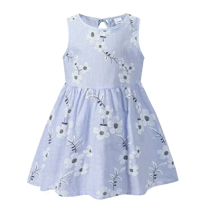 2025 Summer Girls Cotton Sleeveless Dress Cherry Print - Image 11