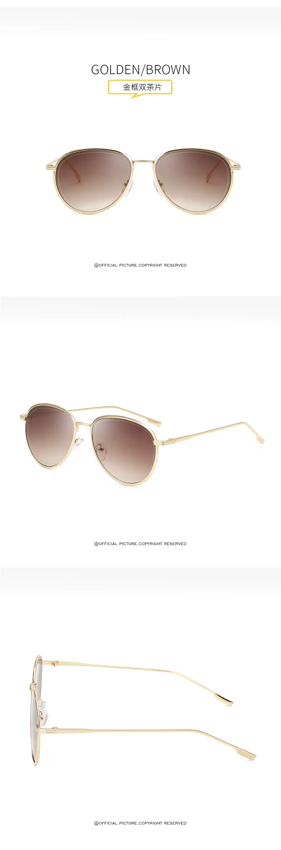 2019 New Metal Goggles Marine Lenses Women Sunglasses — feature 10