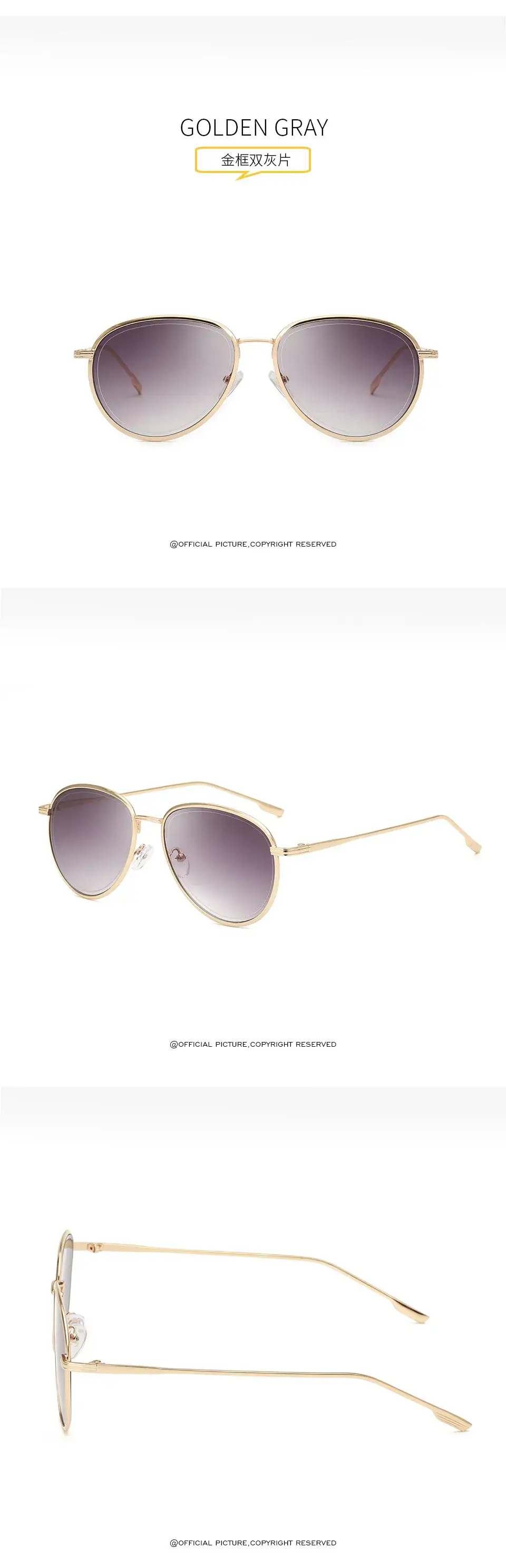 2019 New Metal Goggles Marine Lenses Women Sunglasses — feature 6