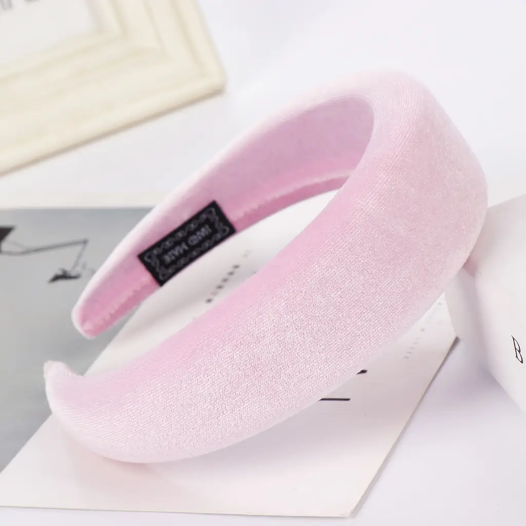 Pink Sponge Ring Headband with Flannel Cap - Image 3