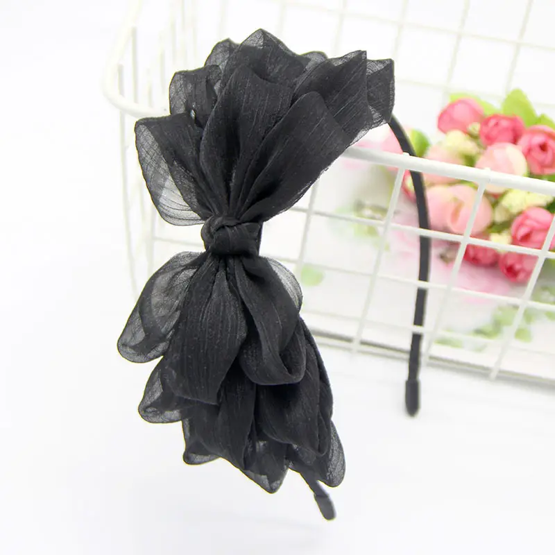 Pink Mesh Big Bow Headband for Women - Image 6