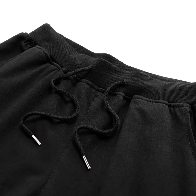 Men's Grey & Black Knitted Sports Shorts Large