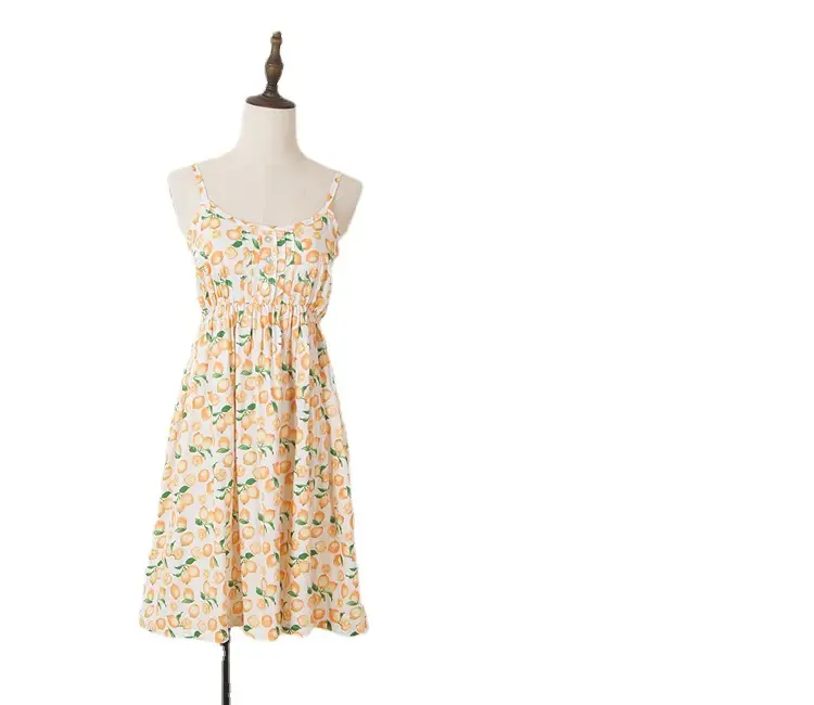 Japanese Single Mori Printed A-Line Dress Holiday Style Beach Skirt - Image 24