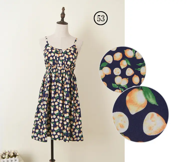 Japanese Single Mori Printed A-Line Dress Holiday Style Beach Skirt - Image 13