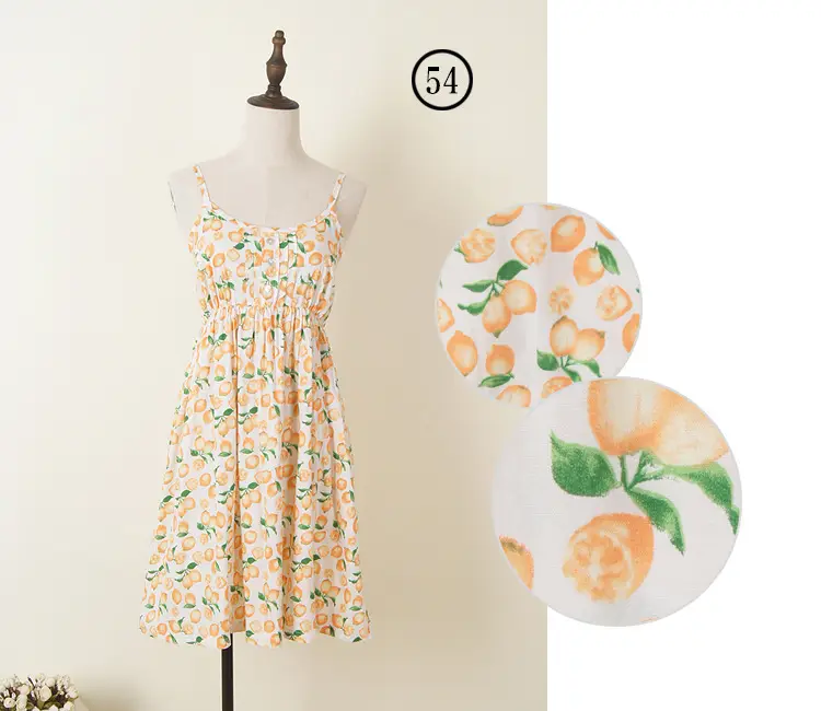 Japanese Single Mori Printed A-Line Dress Holiday Style Beach Skirt - Image 14