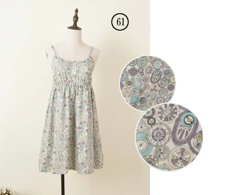 Japanese Single Mori Printed A-Line Dress Holiday Style Beach Skirt - Image 19