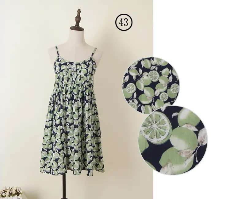 Japanese Single Mori Printed A-Line Dress Holiday Style Beach Skirt - Image 3