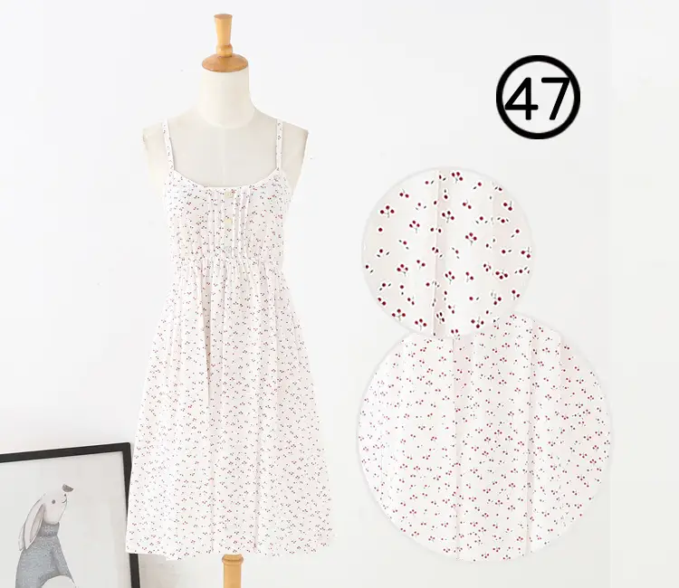 Japanese Single Mori Printed A-Line Dress Holiday Style Beach Skirt - Image 7