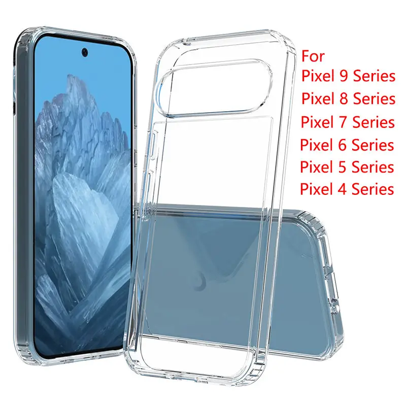 Google Pixel 9A 10 Pro XL 8A 6A 7A 9 Pro 5A Transparent Anti-Scratch Mobile Case