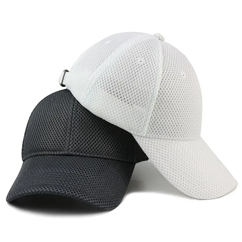 Men's Mesh Sun Hat Black Beige Adjustable - Image 8