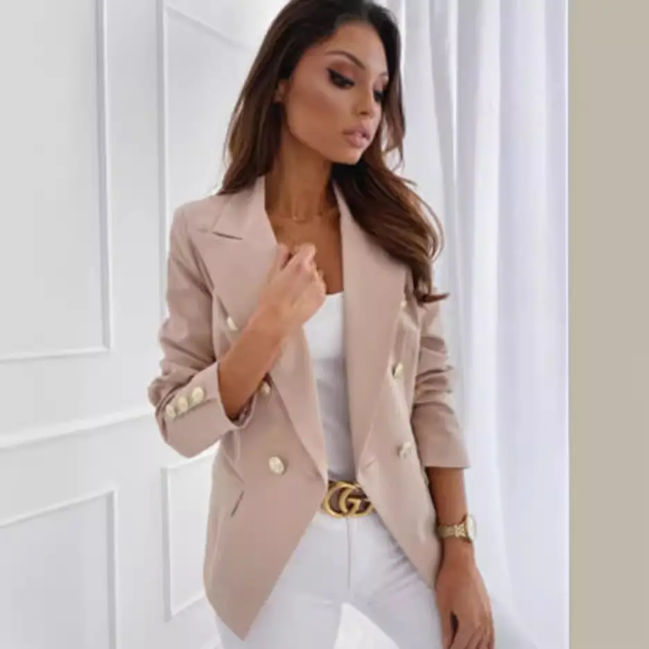 2025 Long Sleeve Double Breasted Suit for Women - Image 8