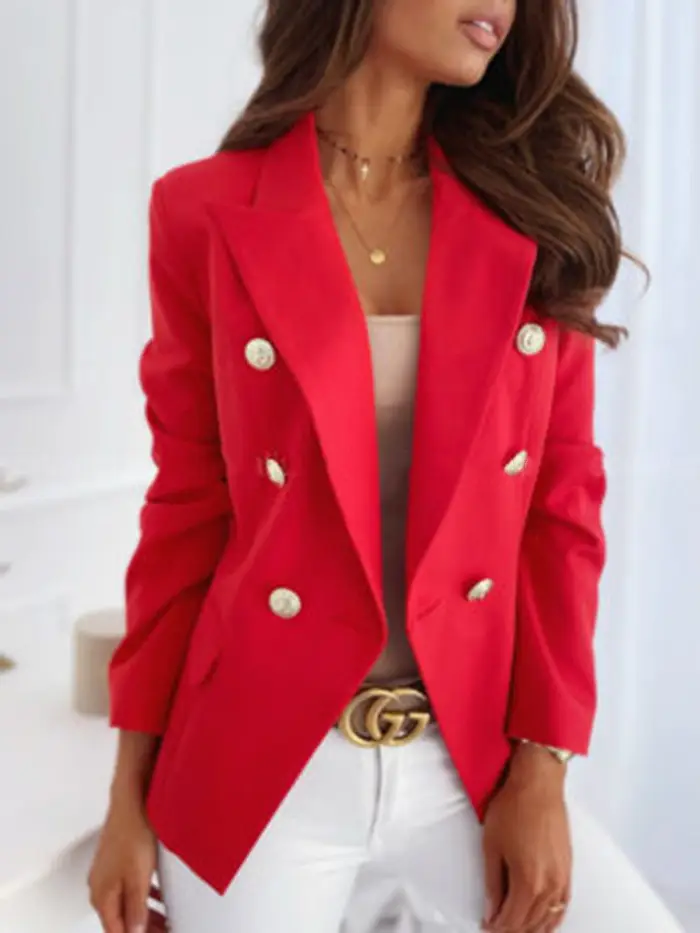 2025 Long Sleeve Double Breasted Suit for Women - Image 2