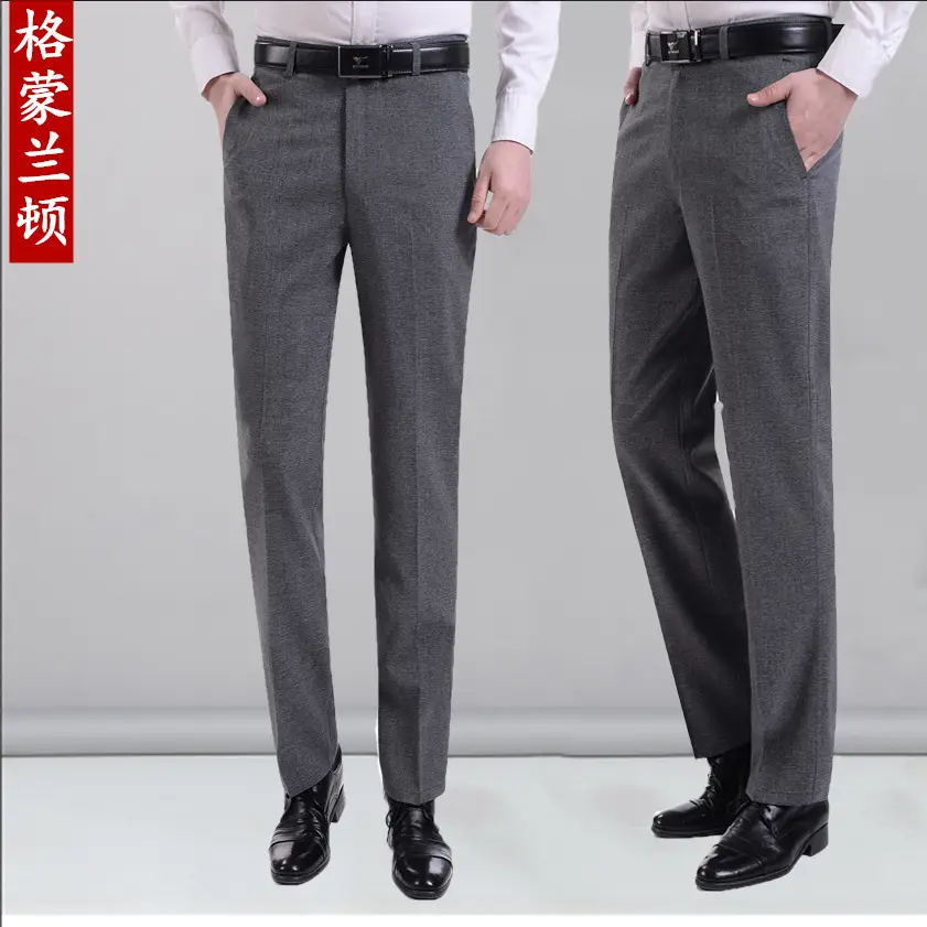 Men's Black Thin Summer Pants Middle-aged Loose Straight - Image 6