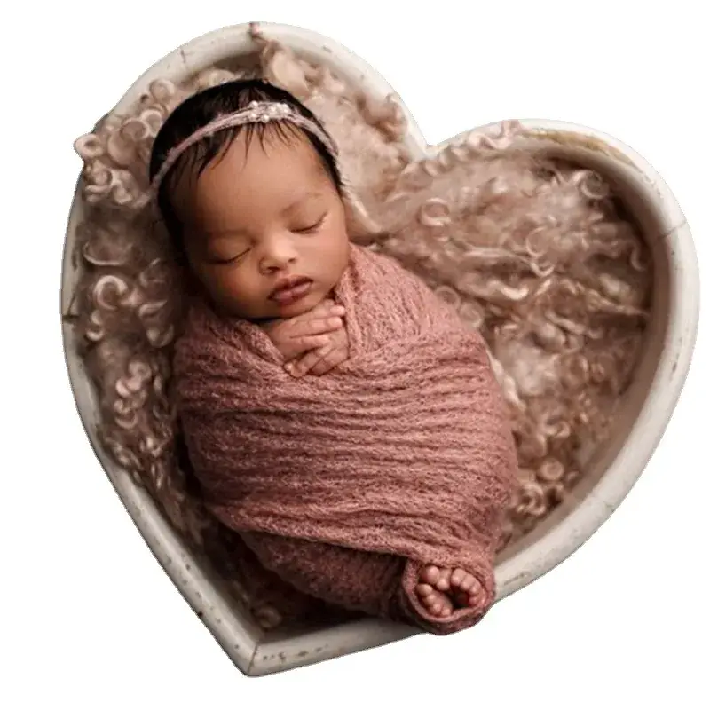 Newborn Wrapped Bath Mat Heart Shaped Baby Bath Set - Image 11