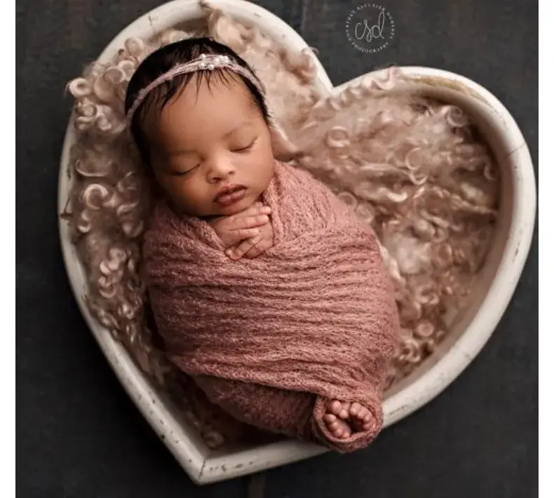 Newborn Wrapped Bath Mat Heart Shaped Baby Bath Set — feature 7