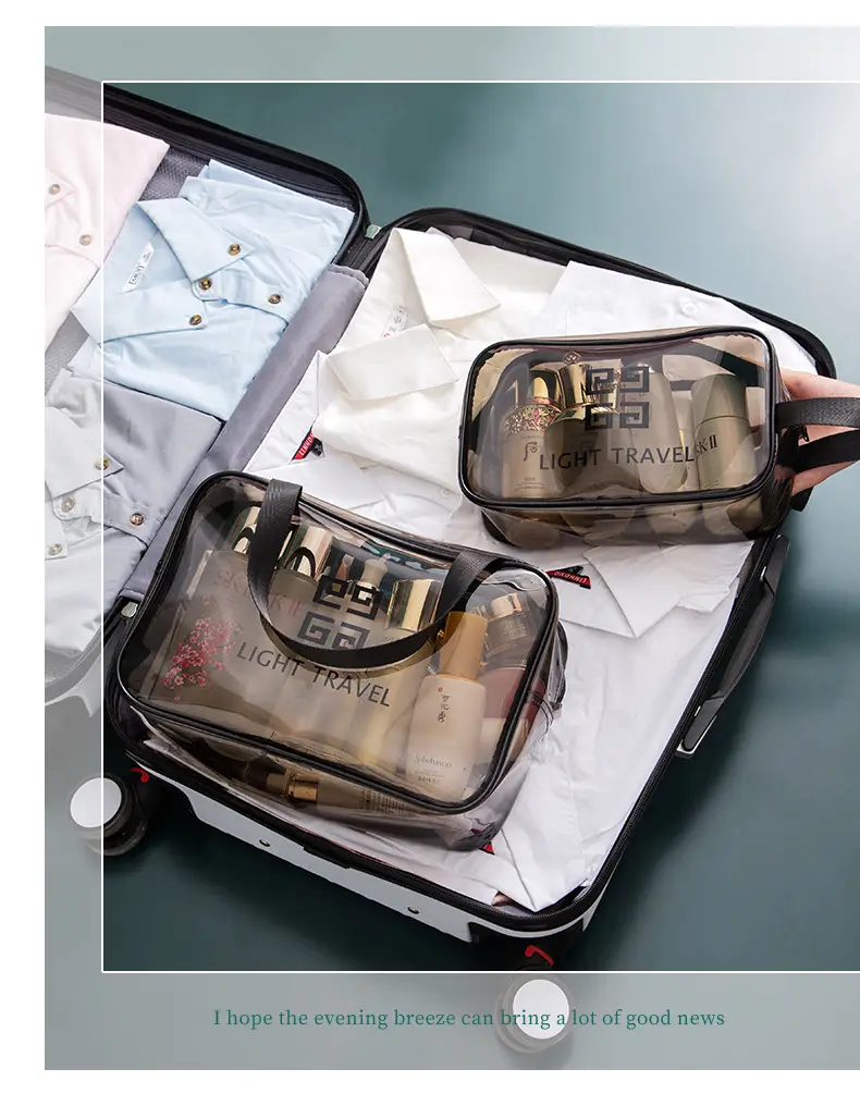 Transparent Travel Cosmetic Storage Bag Large Waterproof Pvc — feature 12