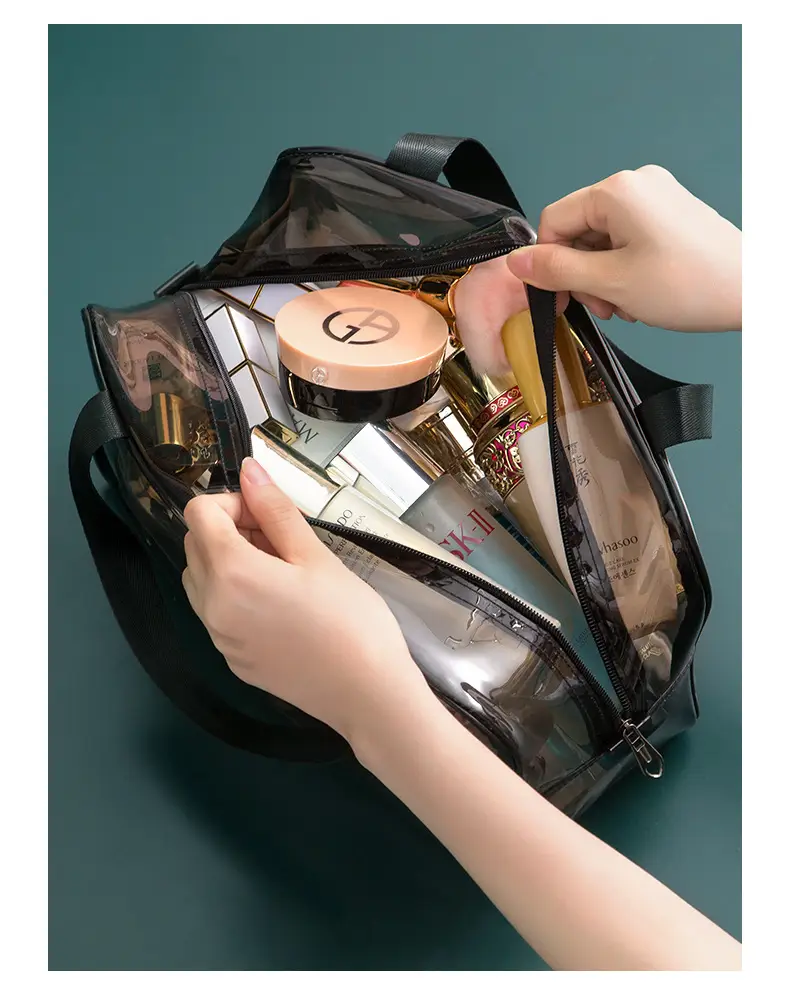 Transparent Travel Cosmetic Storage Bag Large Waterproof Pvc — feature 5
