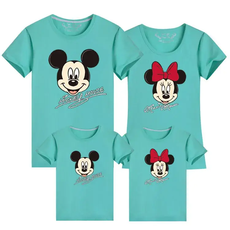 Minnie Mouse Cotton Couple T-Shirt Set Grey - Image 8