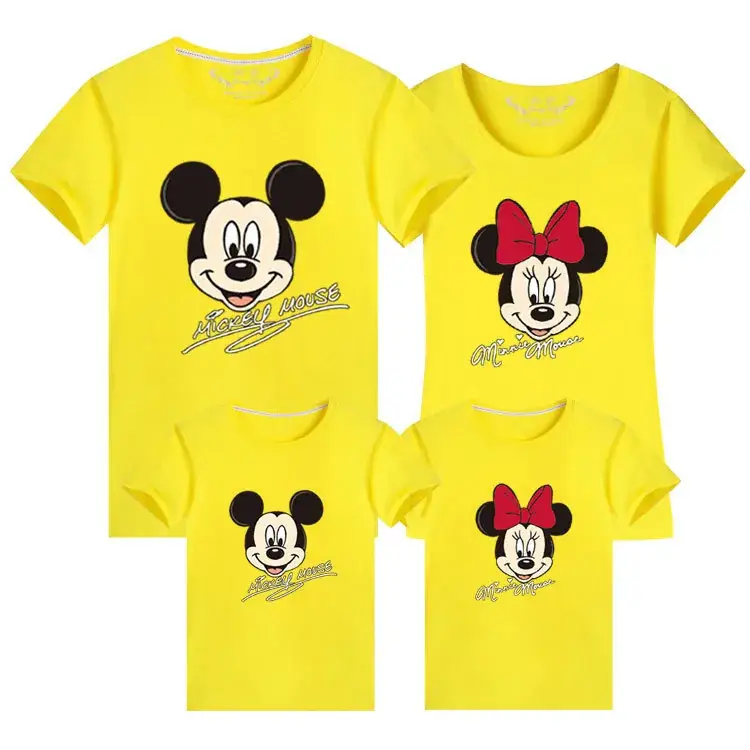 Minnie Mouse Cotton Couple T-Shirt Set Grey - Image 2