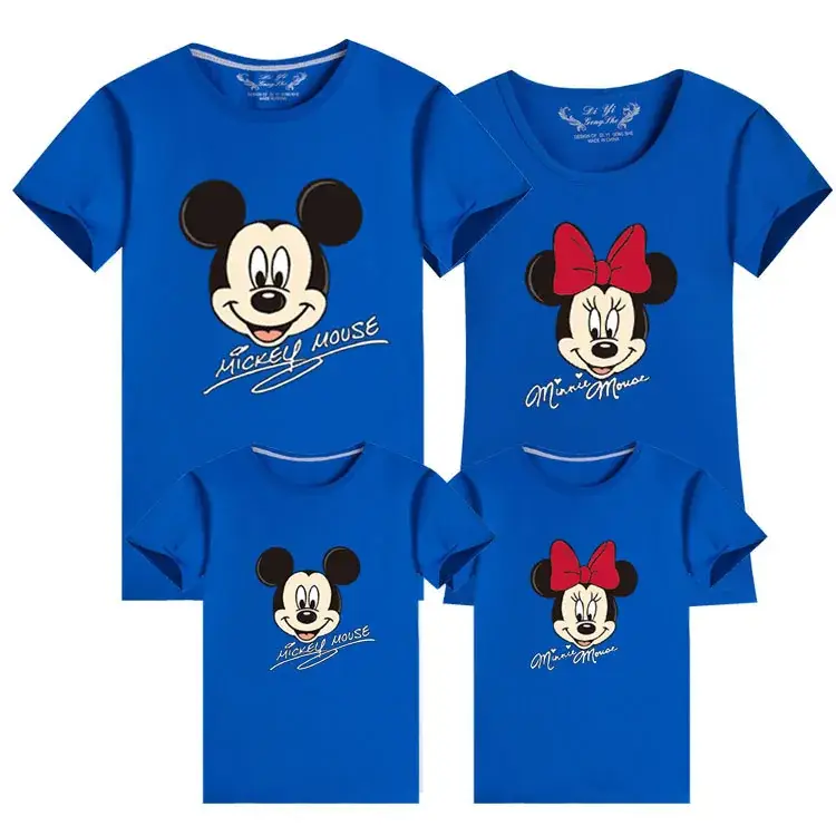 Minnie Mouse Cotton Couple T-Shirt Set Grey - Image 10