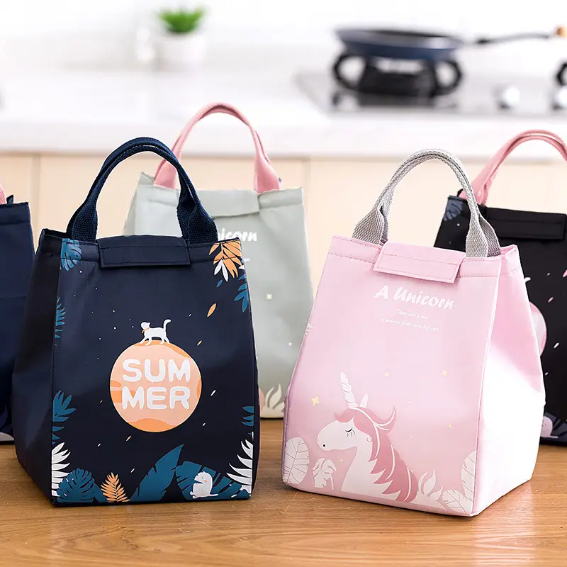 Pink Unicorn Lunch Bag New Nordic Style Student Office Portable - Image 5
