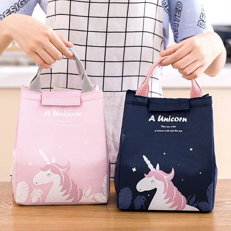 Pink Unicorn Lunch Bag New Nordic Style Student Office Portable - Image 7
