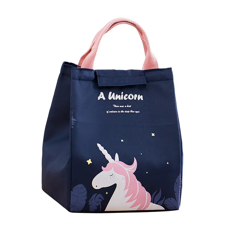 Pink Unicorn Lunch Bag New Nordic Style Student Office Portable - Image 8