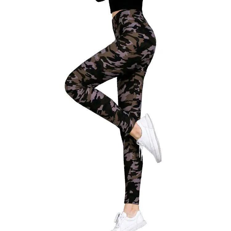 New Women's Camouflage Leggings 9-Point Elastic Fit - Image 15
